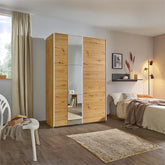 Kronach Artisan Oak 131cm Sliding Door Wardrobe - Pendle Village Furniture